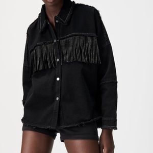 Zara fringe jacket size small